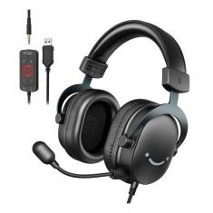 Headset Gamer Fifine H9, Som Surround 7.1, USB, Console e PC, Preto - 