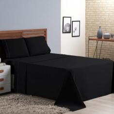 Jogo de Lençol Cama Casal Padrão 4 Peças Micro Percal 400 fios com Pon
