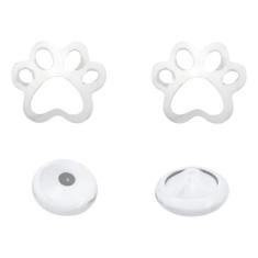 Brinco Infantil Patinha De Cachorro Em Prata 925