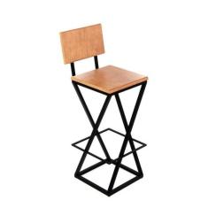 Banqueta Zênite Com Encosto - Preto - Assento Compensado Assento Compe