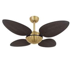 Ventilador De Teto Volare Dourado Office 4 Pás Tabaco 220V, 220V