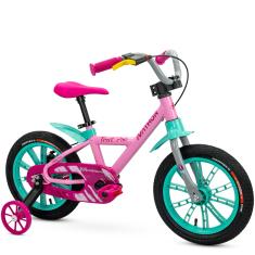 Bicicleta Infantil Aro 14 Pro Feminina Nathor Cor Rosa