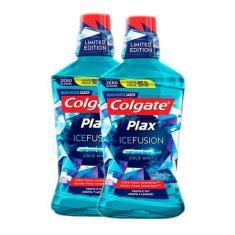 Kit 2 Solução Bucal Colgate Plax Ice Fusion Cold Mint Leve 500ml Pague