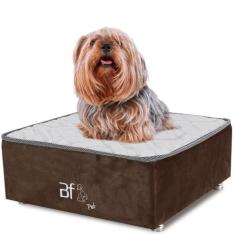 Cama para Cachorro e Gato Caminha em Suede Marrom + Lençol Impermeável