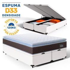 Cama Box Baú King com Colchão de Espuma D33 com Pillow Top - Hellen, B