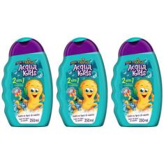 Kit C/03 Acqua Kids Tutti Frutti Shampoo Infantil 2Em1 250ml