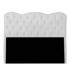 Cabeceira Casal Queen Estofada Para Cama Box Verona Veludo Cor Cinza Claro