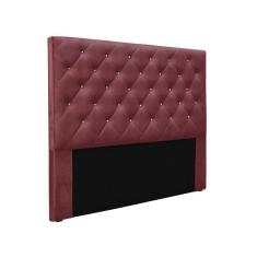Cabeceira Cama Box Queen 160 Cm Tania Veludo Vinho S04 - D`rossi