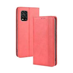 Capa para XIAOMI Mi 10 Lite, capa flip carteira de couro para XIAOMI Mi 10 Lite, capa magnética retrô para telefone, capa carteira com compartimentos para cartão