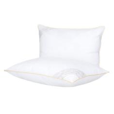 Kit Travesseiro 50x70cm Buddemeyer Toque de Pluma Algodão Branco 2 peç