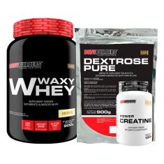 Kit Waxy Whey Protein 900g + Creatina 100g  + Dextrose 900g - Bodybuil