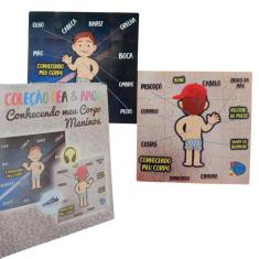 Jogo Educativo Montando O Corpo Humano Quebra-Cabeça Meninos