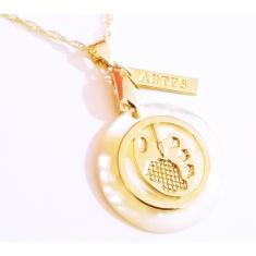 Colar Cordão Gargantilha Artes Pintura Folheado