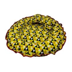 Cama Boia Regulável Para Cachorros E Gatos - Amarela.