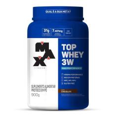 Top Whey 3W + Performance - 900g - Chocolate - Max Titanium Chocolate - 900 g