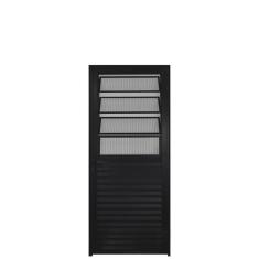 Porta De Alumínio Com Basculante 210X70Cm Lado Esquerdo Preto