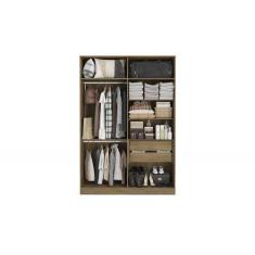 Guarda-Roupa Closet 2 Gvts Kappesberg Adapt Nogueira 158cm