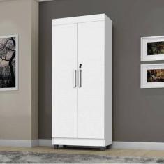 Armário Multiuso 2 Portas com Chave Ryan Branco - PORTOMOB