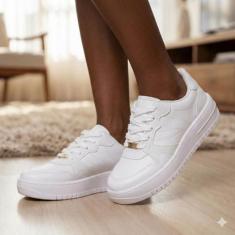 Tênis Casual Feminino Vizzano Flatform Branco, Branco, 36