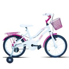 Bicicleta Aro 16 Forss Hello C/cestinha e Rodinhas Turquesa-Feminino
