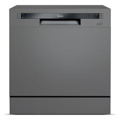 Lava-Louças Midea Cinza com 08 Serviços, 06 Programas de Lavagem e Função Adiar Início - DWA08S