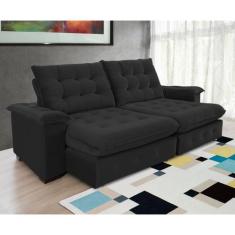 Sofá 3 Lugares Coliseu 2.30m Retrátil e Reclinável Super Pillow - Sofi