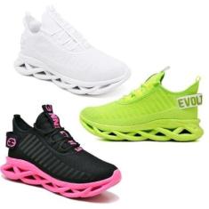 Kit 3 Tênis Casual Esportivo Corrida Macio Lançamento-Masculino