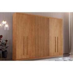 Guarda Roupa Casal 6 Portas e 4 Gavetas Denver Naturale - Rufato