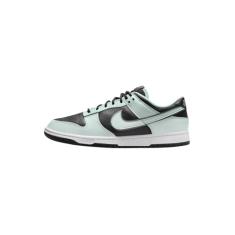 Nike Dunk Low Tênis masculino retrô premium (FZ1670-001, cinza escuro/branco/pouco verde), Cinza fumê escuro/branco/pouco verde, 41
