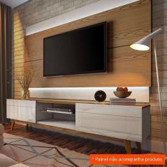 Rack Classic I 2 GV Off White com Freijó Touch 218 cm