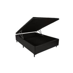 Cama Box Bau Viuvo material sintético8) - Genki Kenko , PRETO