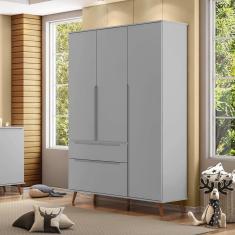 Guarda Roupa Infantil 3 Portas com Pés Melinda Phoenix Baby