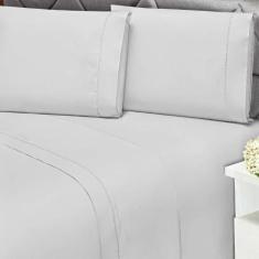 Lençol Solteiro com elástico 180 fios 100% Algodão Premier - Andreza -