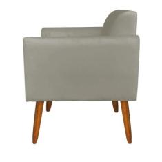 Poltrona Marisa Suede Marrom Rato Pés Palito Castanho - D'ROSSI