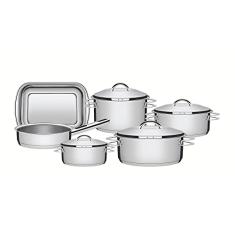 Jogo De Panelas Fundo Triplo Tramontina Solar Inox