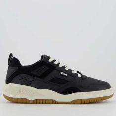 Tênis Fila Corda Feminino Preto e Branco-Feminino