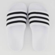 Chinelo Adidas Adilette Aqua Branco e Preto-Masculino