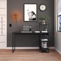 Escrivaninha Mesa Escritório com Estante Alta Estilo com Dynamica 03 P