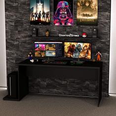 Mesa Gamer Escrivaninha 1600x600 Netmobil (Preto)