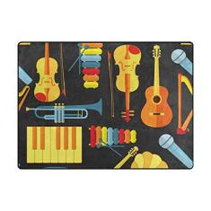 ColourLife Tapete leve e macio para instrumentos musicais, tapete para crianças, sala de jogos, piso de madeira, sala de estar, 160 x 122 cm (1,60 x 1,20 m)