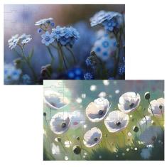 Kit 2 Quebra-cabeças Atividades para Mente As Flores 60 peças