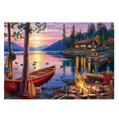 Quebra-cabeça em MDF de 300 peças Barco Colorido