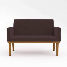 Namoradeira Base Reforçada Sofá Confortável ? Balaqui Decor Cor:marrom