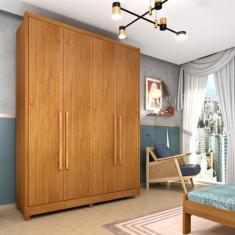 Guarda Roupa 4 Portas Zelandia Espresso Móveis Cinamomo