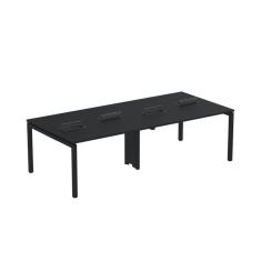 Mesa de Plataforma Dupla para 4 Pessoas Corporativa 130X120/4P PDC13/12/4P Preto