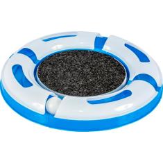 Brinquedo Para Gatos Pista Cat Gp Ball 4 Partes com arranhador central e bolinha led iluminada Jel Plast Azul