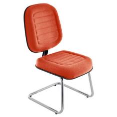 Cadeira Diretor Para Escritório Cromada Linha Blenda Vermelho