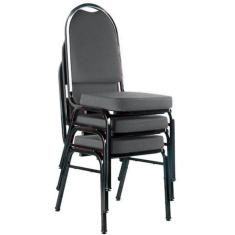 03 Cadeiras Para Hotel E Auditório Linha Hotel Marrom