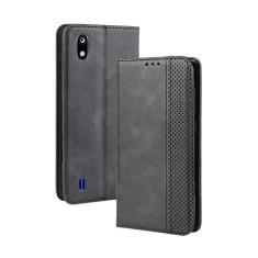 Capa para ZTE Blade Blade A7 2019, capa flip de couro para ZTE Blade Blade A7 2019, capa magnética retrô para celular, capa carteira de telefone com compartimentos para cartão