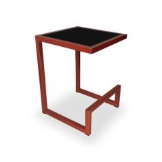 Banqueta Banco Baixo Rochester Cozinha Área Gourmet Cobre e Preto - Ge